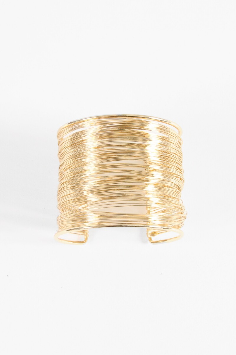 Pulsera rigida regulable vueltas dorado