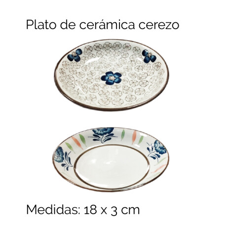 Plato De Ceramica Cerezo Unica
