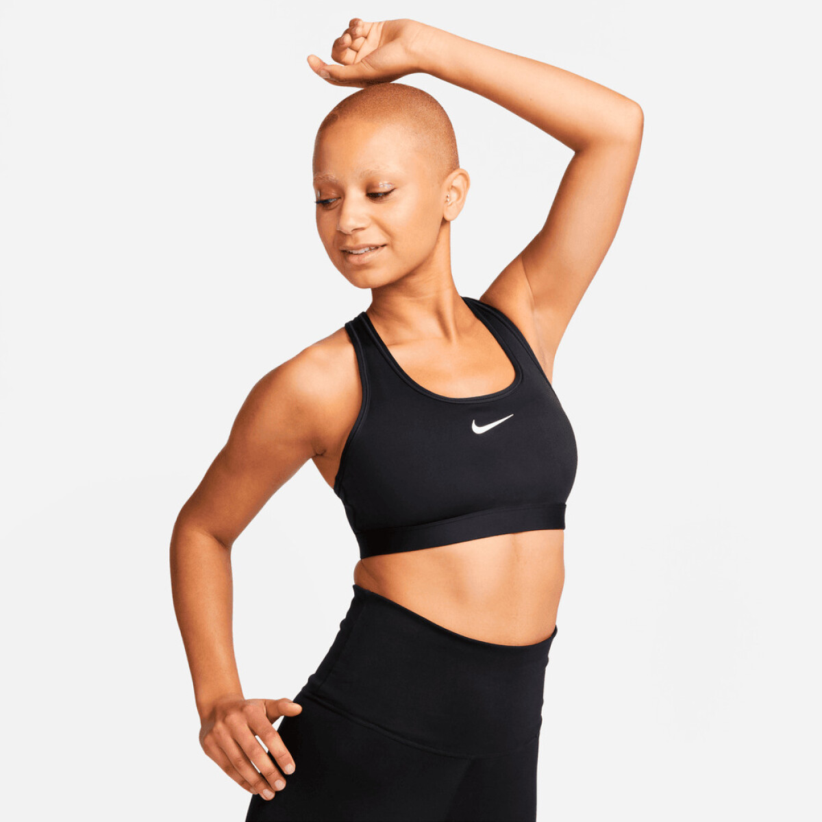 Bra Nike Swoosh Medium Support de Mujer - Negro 