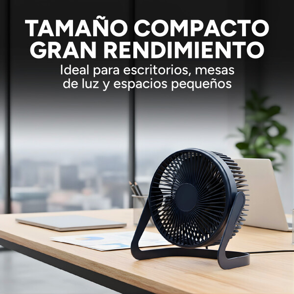 Ventilador De Escritorio Portatil Inclinable 14,5 Cm Usb Color Azul