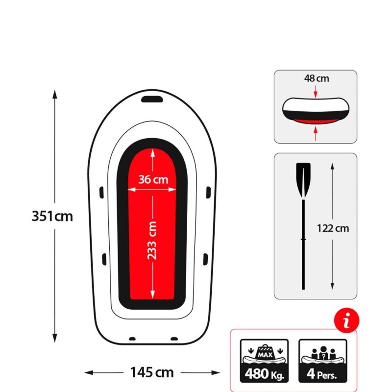 INTEX BOTE GOMÓN INFLABLE SEAHAWK 4 PERSONAS SERIE SPORT SET +REMOS +INFLADOR Intex Bote Gomón Inflable Seahawk 4 Personas Serie Sport Set +remos +inflador