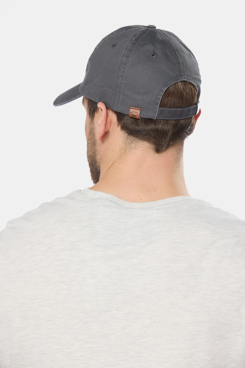 GORRO VISERA DE LONA BORDADO Gris