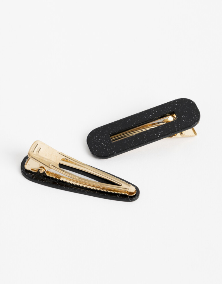 Horquillas con Accesorios Glitter Set De Horquillas - Combinacion Bicolor