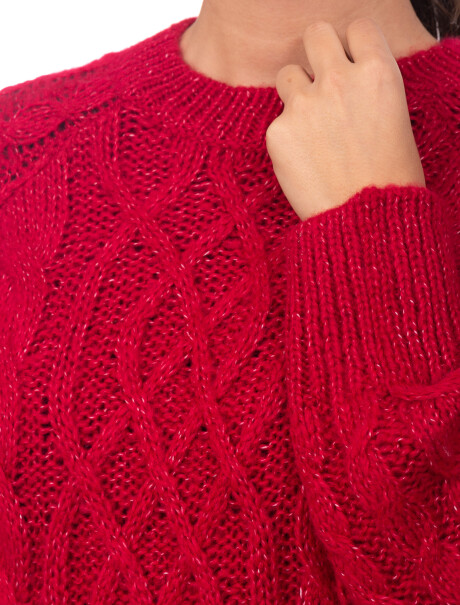 Sweater ochos rojo