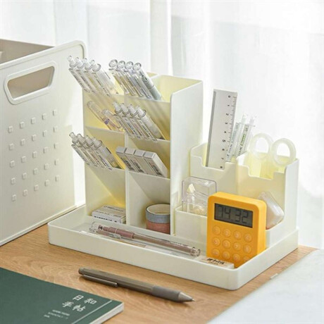 Organizador para útiles múltiples divisiones Blanco