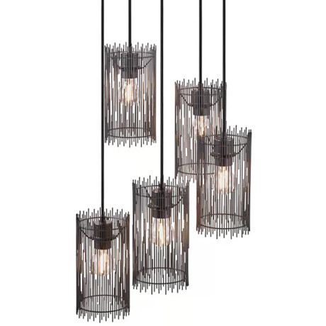 COLGANTE ESSEN X5 Luminaria Colgante Essen x5 Negra