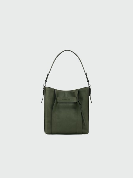 Longchamp -Bolso de hombro talle M, Longchamp 3D Verde