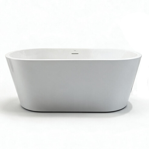 BAÑERA SIMPLE ACRILICO BLANCO AUTOPORTANTE CON DESAGÜE BLANCO
