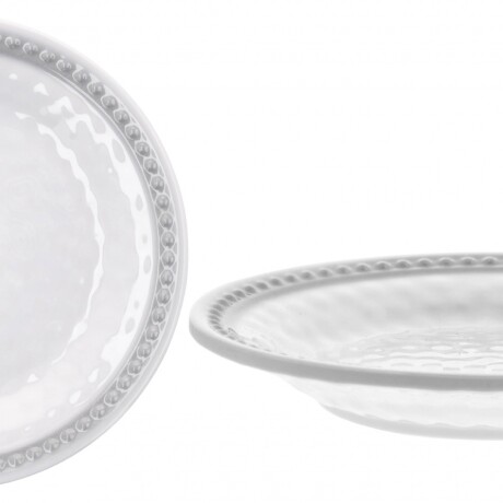 Plato de melamina Linea Spot guarda plateada Plato de melamina Linea Spot guarda plateada