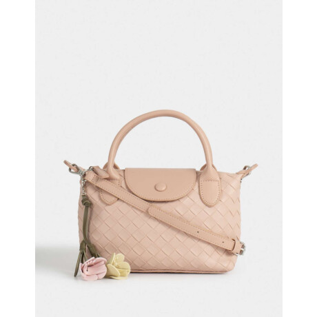 Cartera City Trenzada Rosa Viejo