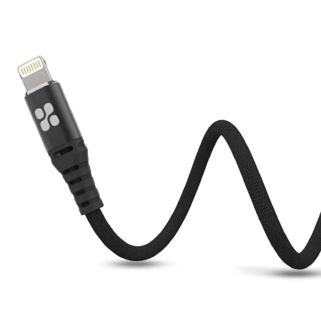 Cable Iphone Datos y Carga Rápida 2Mt Promate NerveLink-i2 Negro