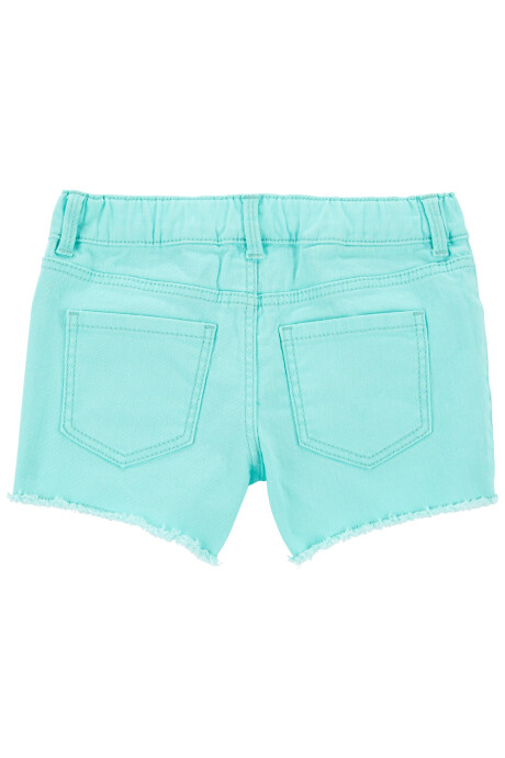 Short jean turquesa Sin color