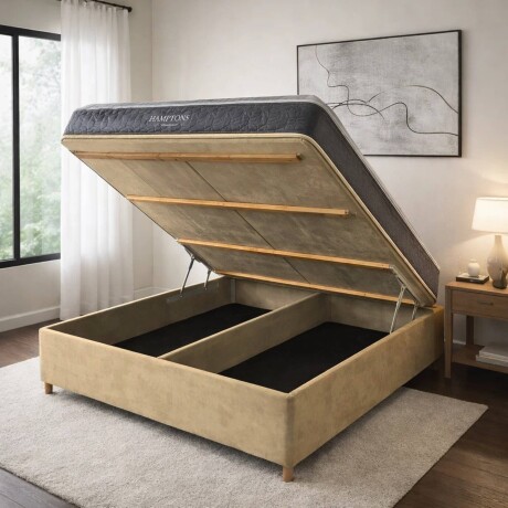 Sommier 2 Plazas THM Hybrid Silver Smart Box Baúl Beige