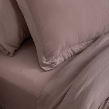 SET ACOLCHADO KING POLIESTER MARRON PREWASHED TOSTADO