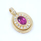 Colgante En Oro 18K, Turmalina Y Brillantes Colgante En Oro 18K, Turmalina Y Brillantes