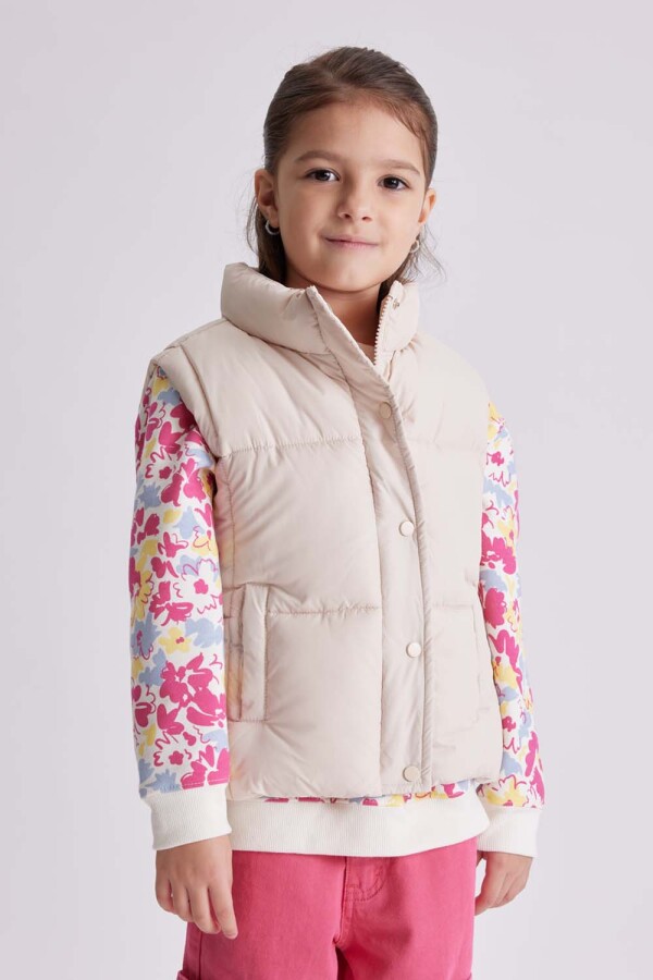 Chaleco abrigo Beige