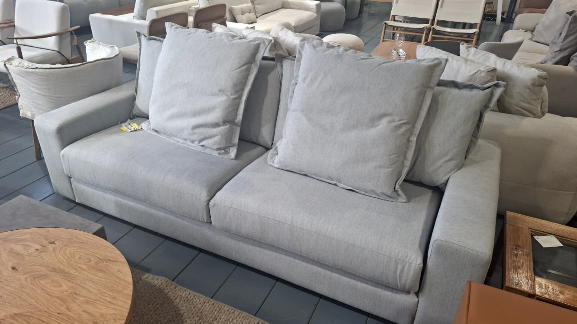 Sofa Conforto Gris 2.40m 3 cuerpos 