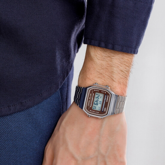 Reloj CASIO RETRO A168WA-5AYDF Acero Plateado Esfera 33mm 0