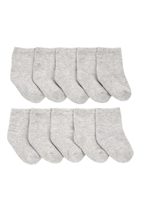 Pack diez pares de medias de algodón, grises Pack diez pares de medias de algodón, grises