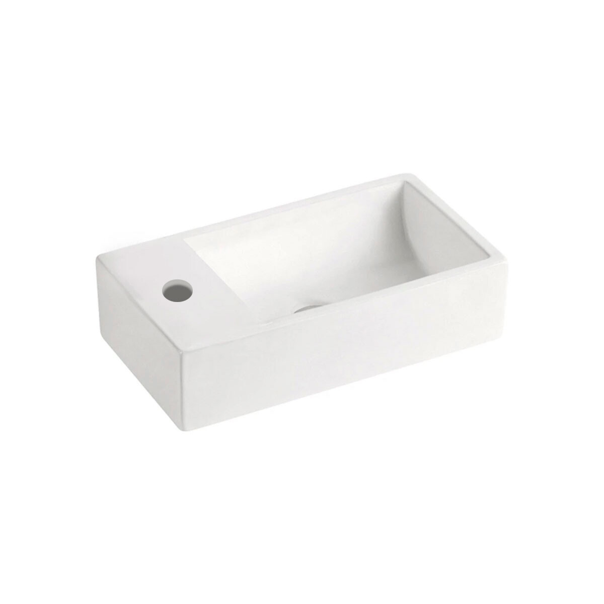 Porcelana Rectangular 45X25X12 De Apoyo Blanca Loza 