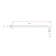 Brazo De Ducha De 30 Cms Acero Inox Aqualia 000