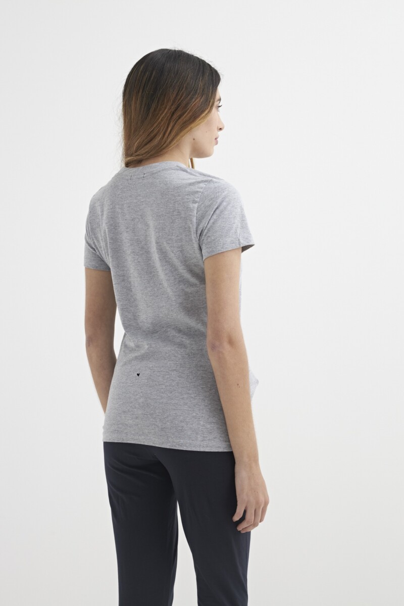 Remera básica GRIS MELANGE