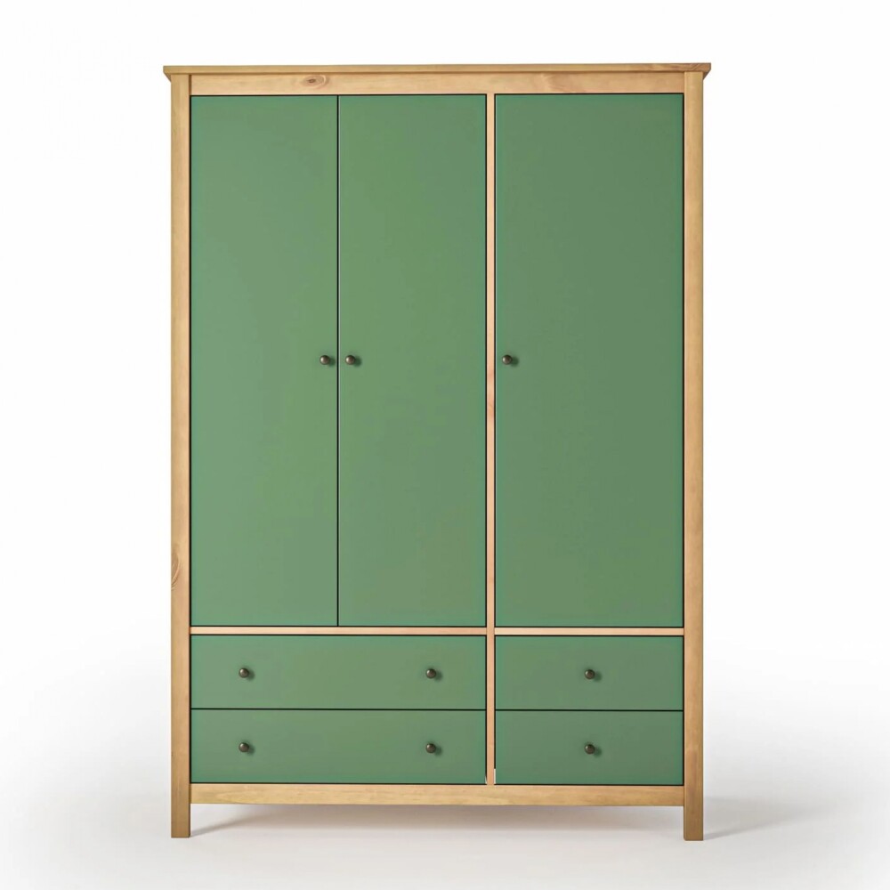 Ropero 3 Puertas 4 Cajones - Mari Verde
