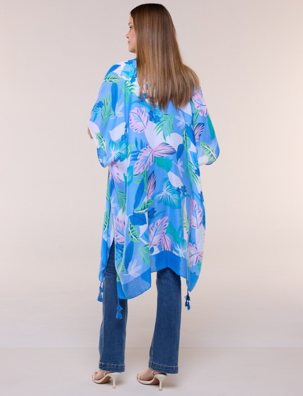 Kimono Floral AZUL/MULTI