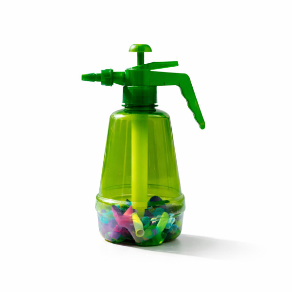 Bombitas De Agua 300 Unidades + Botella De Recarga Color Verde