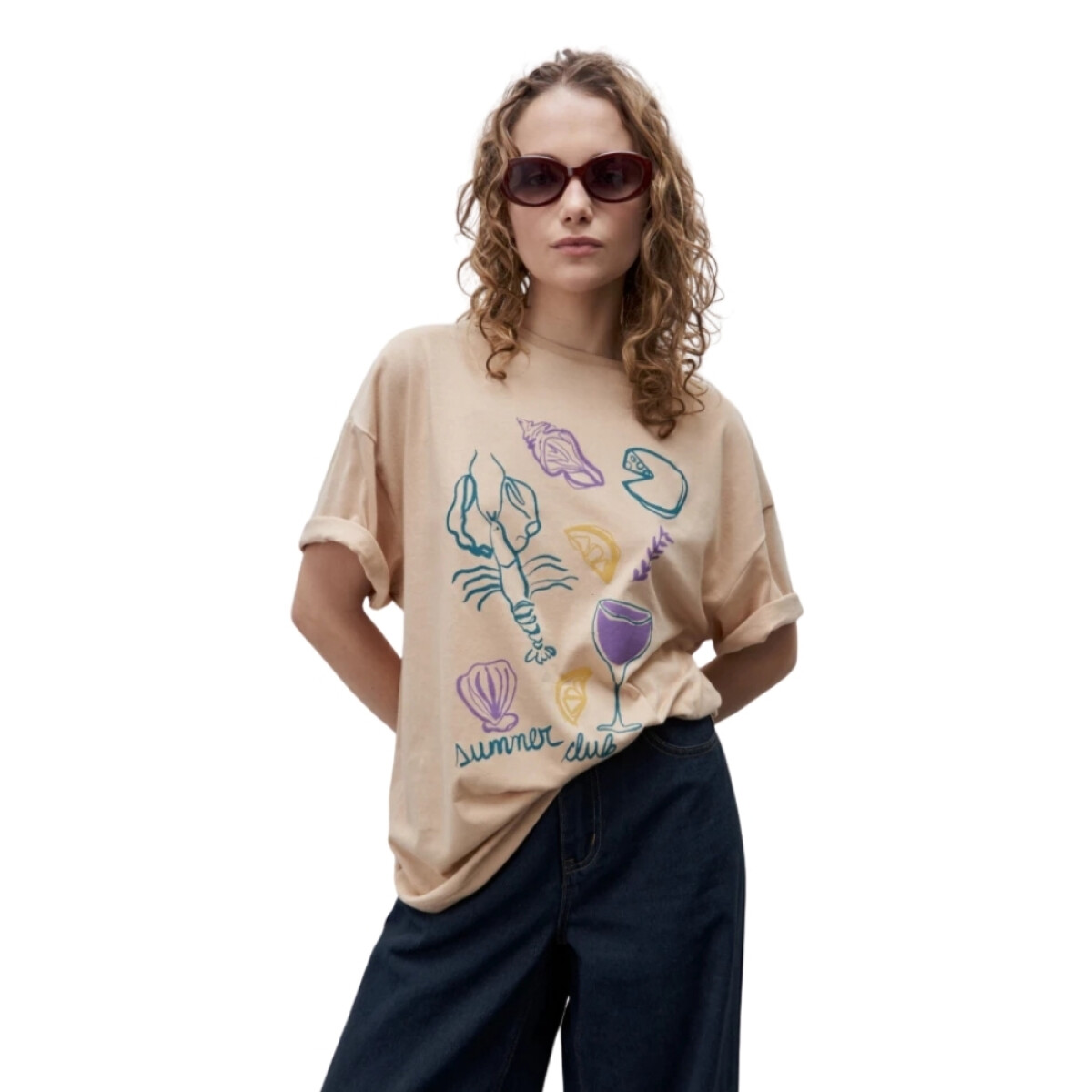 REMERA RENI XS-XL - BEIGE 