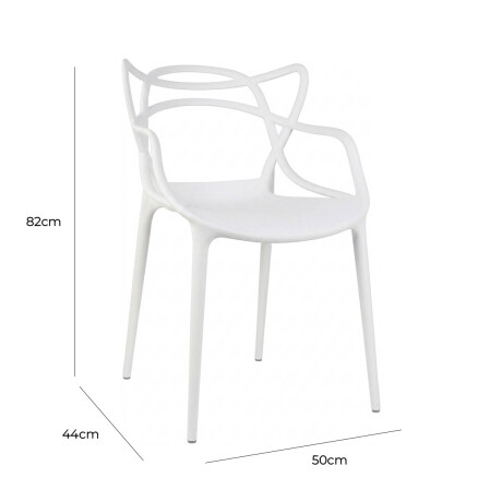 Silla Diseño Comedor Living Poliprop UV 150kg Karmen Blanco