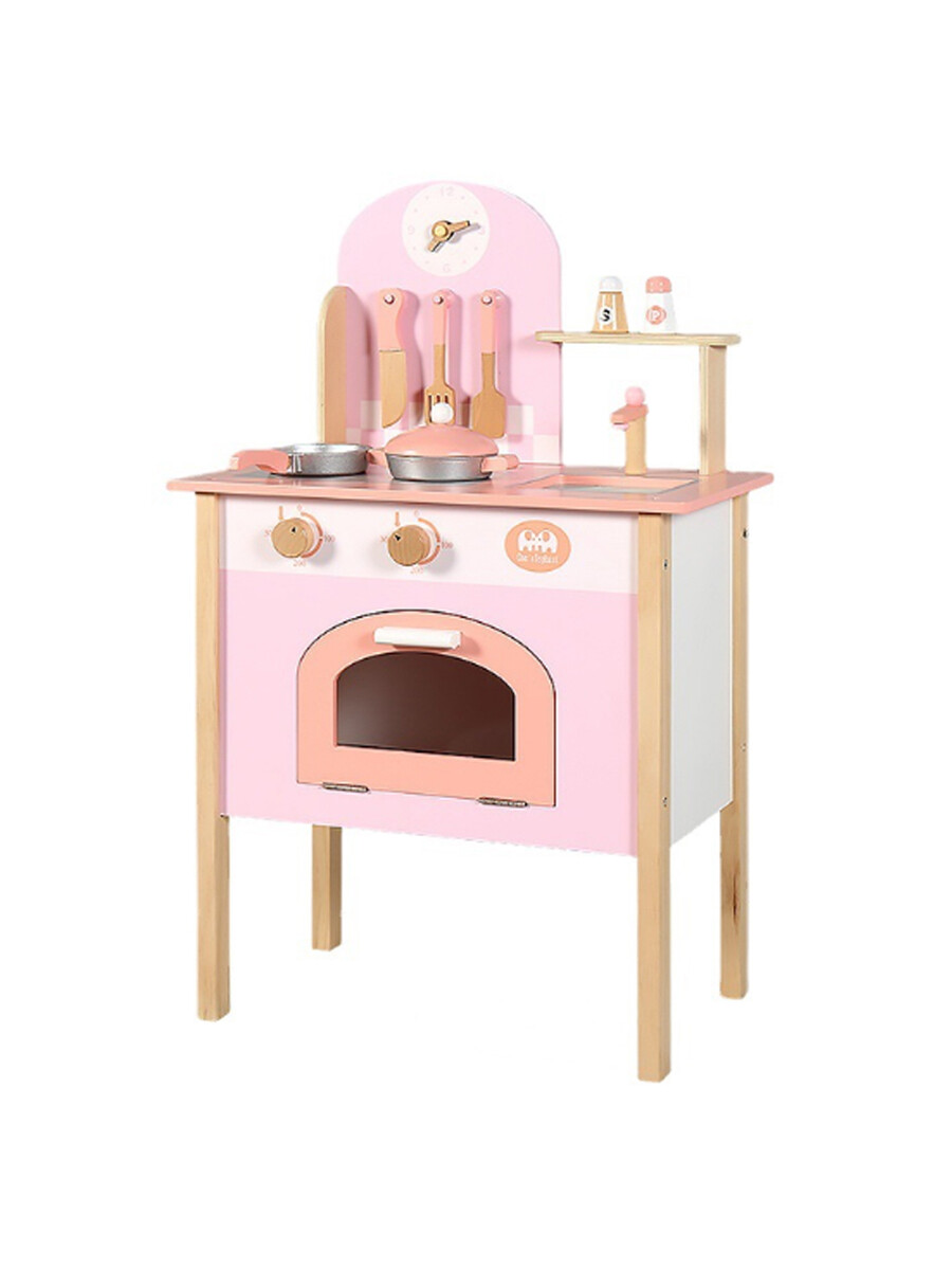 COCINA SET EN MADERA - ROSADO 