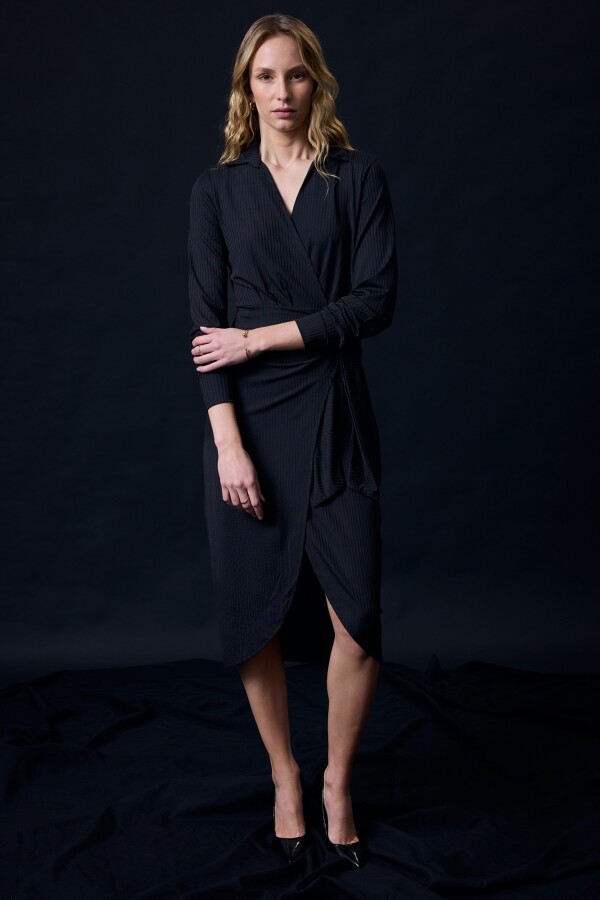 Vestido Cruzado NEGRO