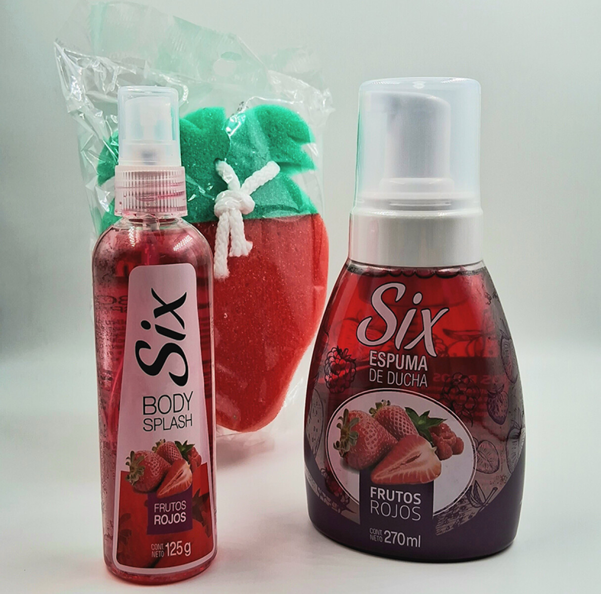 Pack navideño Six ducha - Espuma de ducha + Body splash + Esponja 