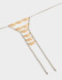 Collares Largos Metal Collar Largo Con Malla De Metal - Combinacion Bicolor