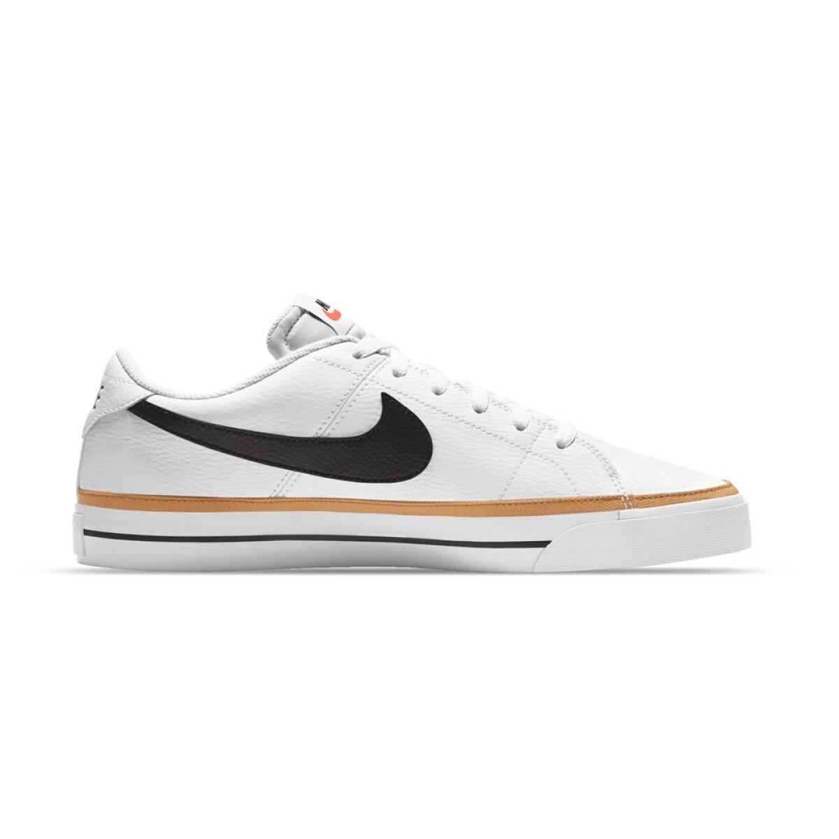 NIKE COURT LEGACY WHT/BLK-DSRT OCHR-GM LT BRWN - White 