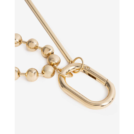 Llavero Fosforo Metálico Dorado