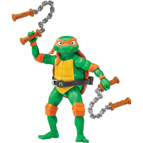 Tortugas Ninja Figura Articulada + Villano 11cm + Accesorios Mikey Vs Leatherhead