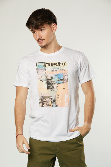 T-SHIRT PAPER RUSTY Blanco