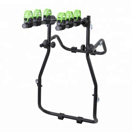 Rack Porta 3 Bicicletas para Baúl de Auto con 6 Agarres Negro/verde