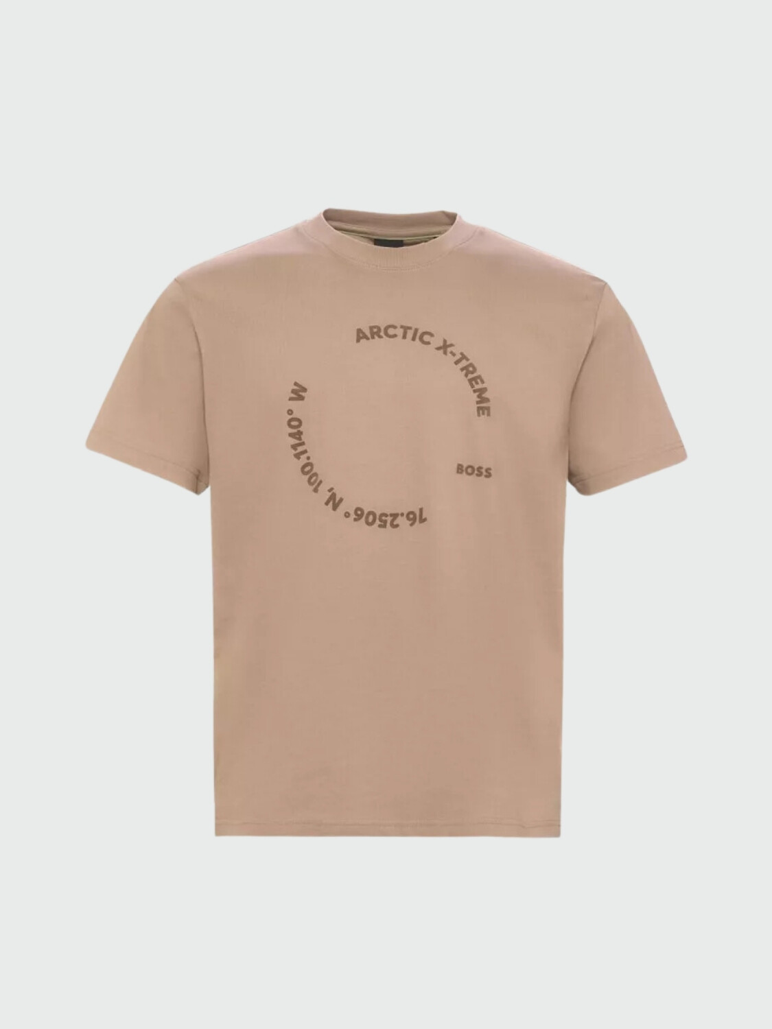 BOSS Camiseta de Algodón con Arte de Temporada Beige