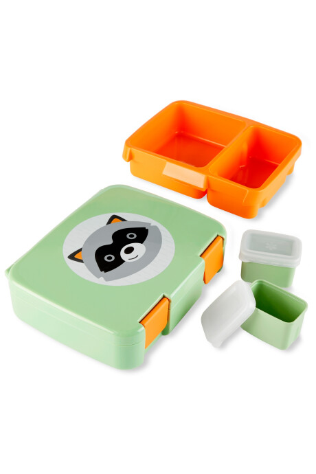 Lonchera caja bento, diseño mapache Sin color
