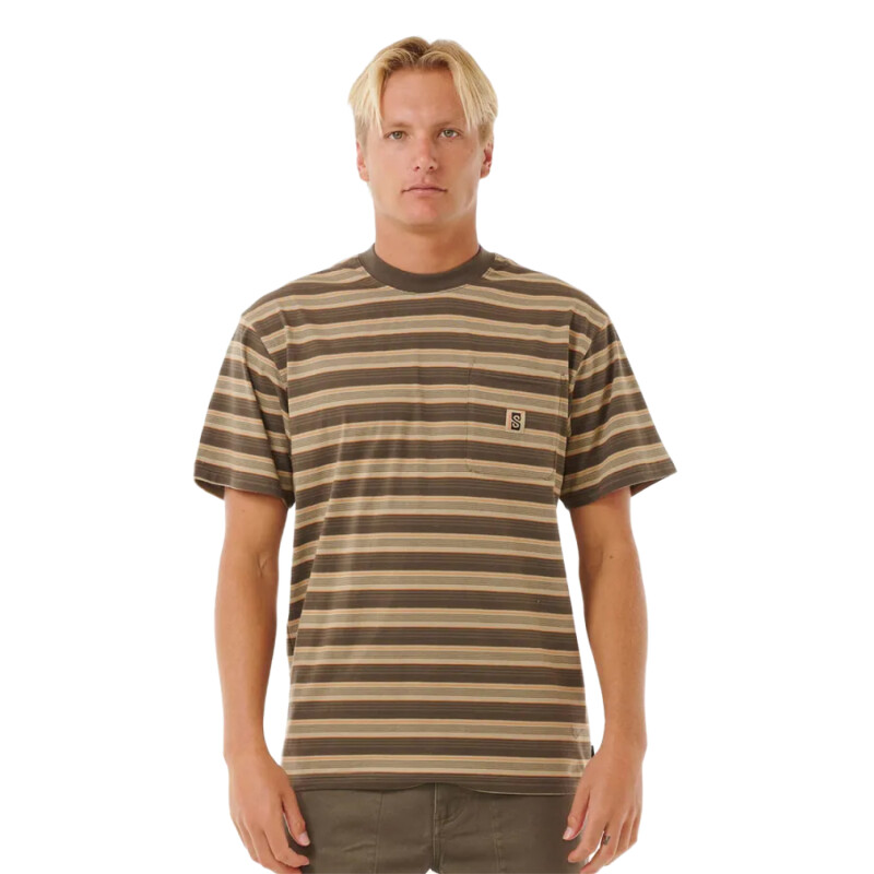 Remera Rip Curl Search Stripe Tee - Marron Remera Rip Curl Search Stripe Tee - Marron