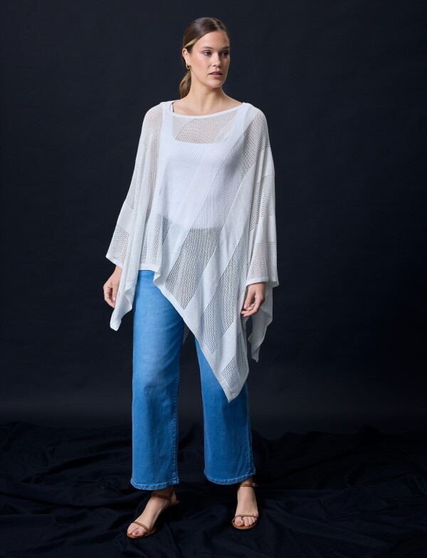 Poncho Lurex BLANCO