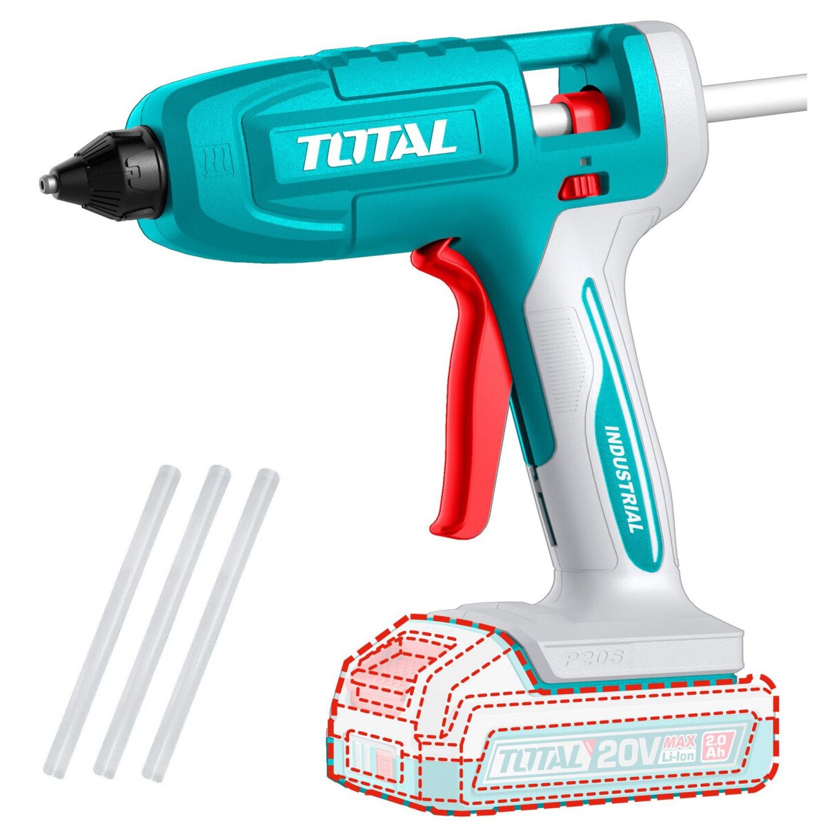 Pistola Inalámbrica Para Silicona 11.2mm A Batería 20v 