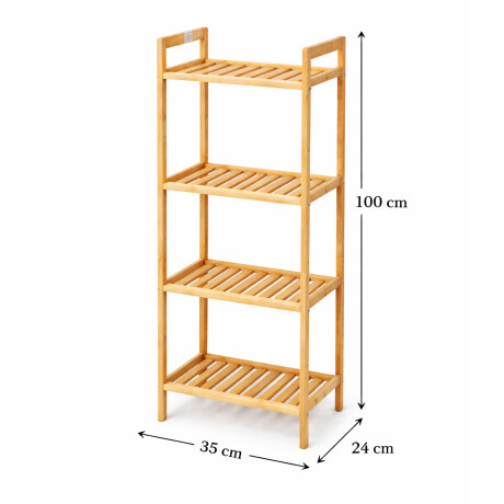 Estantería bambú de 4 estantes - 35x24x100cm Sc
