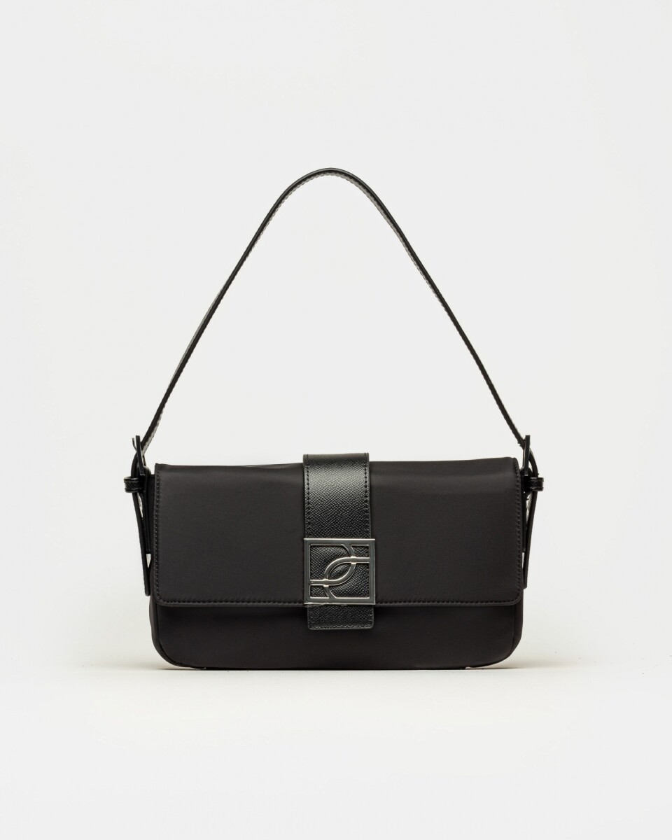 Cartera al hombro Signature en nylon - Negro 