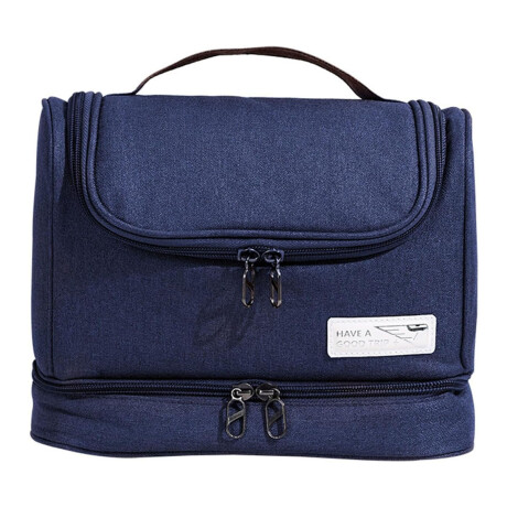 Neceser Organizador Portable de Viaje p/Maquillaje Cosmética Azul