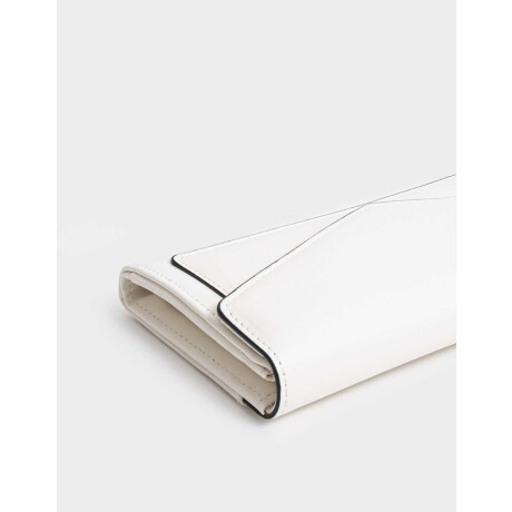 Billetera Fichero Solapa Blanco Crudo