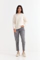 Sweater escote redondo con ochos CRUDO